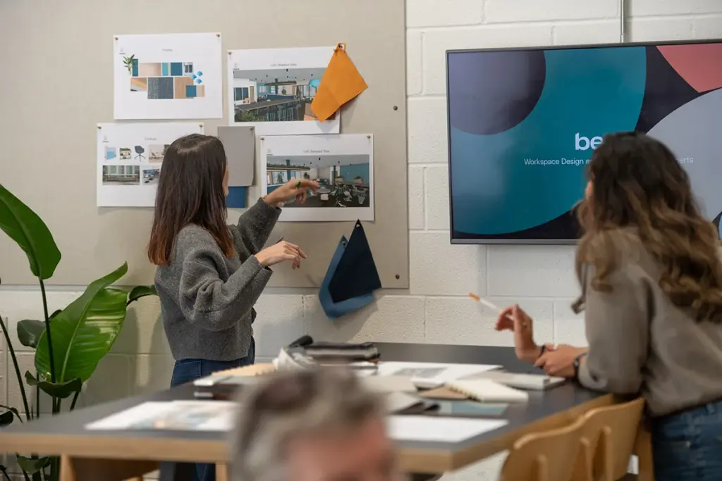 Commercial interior design moodboard