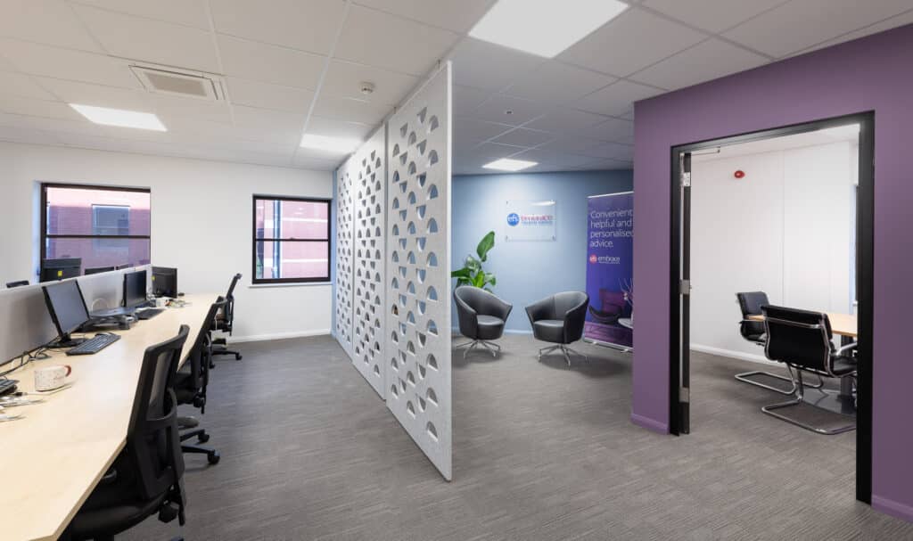 Embrace 2 open office division of workspace